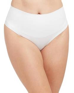 Spanx Damen Cotton Comfort Thong, Damen Unterwäsche Thongs , Weiß, S von Spanx