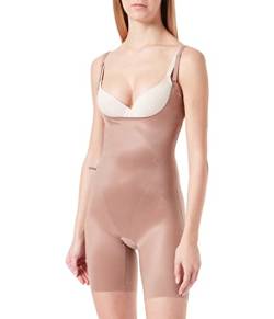 Spanx Damen Thinstincts 2.0 Open-Bust Mid-Thigh Bodysuit Shapewear Ganzkörper-Body, Café Au Lait, M von Spanx