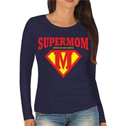 Frauen und Damen Langarm Shirt Mama Super Mom Größe XS - XXL von Spaß Kostet