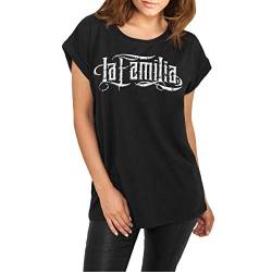 Frauen und Damen T-Shirt La Familia for My Family for My Friends (mit Rückendruck) Größe XS - 3XL von Spaß Kostet