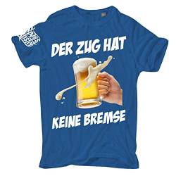 Herren Tshirt Bier Sprüche Der Zug hat Keine Bremse Größe S - 5XL von Spaß Kostet