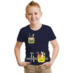 Kinder T-Shirt Vater Sohn Werkzeug Hammer Schraubenzieher Größe 86-164 von Spaß Kostet