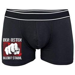 Männer Boxershort mit lustigen Spruch Der Osten bleibt stabil Größe S bis 5XL von Spaß Kostet