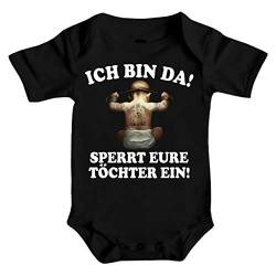 Spaß Kostet Baby Body Strampler kurz Ich Bin da sperrt eure Töchter EIN Größe 62-92 von Spaß Kostet