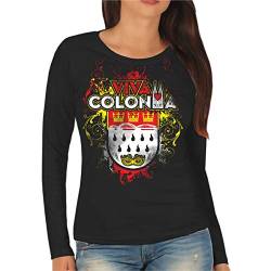 Spaß Kostet Damen Langarmshirt Longsleeve Karneval Köln Viva Colonia Fasching Größe S bis XXL von Spaß Kostet