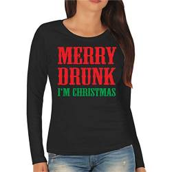 Spaß Kostet Damen Longsleeve Weihnachten Merry Drunk IAM Christmas Größe XS bis XXL von Spaß Kostet