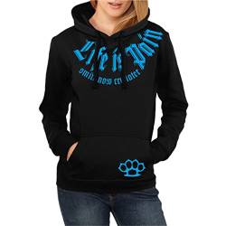 Spaß Kostet Frauen und Girly Hoodies Kapuzenpullover Smile Now cry Later BLAU (mit Rückendruck) von Spaß Kostet