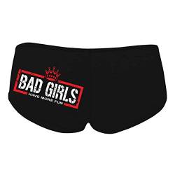 Spaß Kostet Frauen und Mädchen Hotpants Panty mit Spruch Bad Girls Größe S - XL von Spaß Kostet
