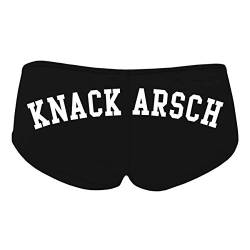 Spaß Kostet Frauen und Mädchen Hotpants Panty mit Spruch Knackarsch Größe S - XL von Spaß Kostet