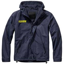 Spaß Kostet Herren Gefütterter Windbreaker Jacke mit Aufnäher Freiwillige Feuerwehr S - 7XL von Spaß Kostet