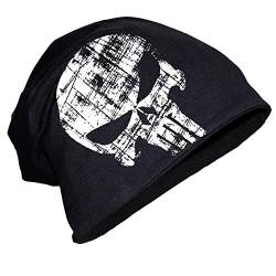 Spaß Kostet Herren Long Beanie Totenkopf Skull Motiv Black Schwarz Größe XS bis XXL von Spaß Kostet