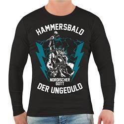 Spaß Kostet Herren Longsleeve Langarmshirt Hammersbald Nordischer Gott der Ungeduld Größe M - 3XL von Spaß Kostet