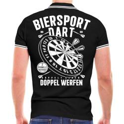 Spaß Kostet Herren Poloshirt Polohemd Dart Biersport DOPPEL WERFEN mit 2 Promille Average (mit Rückendruck) Größe S - 5XL von Spaß Kostet