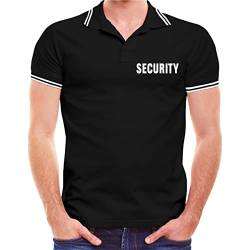 Spaß Kostet Herren Poloshirt Polohemd Security schwarz Weiss Polohemd von Spaß Kostet