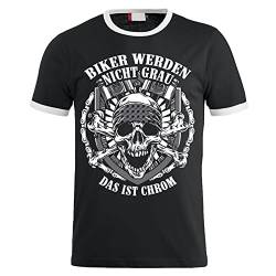 Spaß Kostet Herren Tshirt Biker Werden Nicht grau DAS IST Chrom Motorrad Motiv Totenkopf von Spaß Kostet