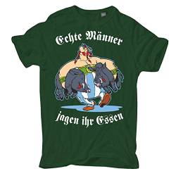 Spaß Kostet Herren Übergrössen Tshirt 3XL bis 8XL Wildschwein Motiv Echte Männer jagen Ihr Essen von Spaß Kostet