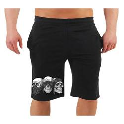 Spaß Kostet Kurze Männer und Herren Hose Schädel Totenköpfe Skulls Größe S - 4XL von Spaß Kostet