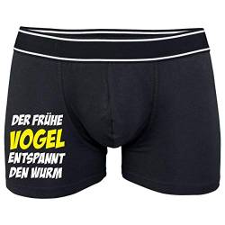 Spaß Kostet Männer Boxershort mit Spruch Der frühe Vogel Größe S bix 5XL von Spaß Kostet