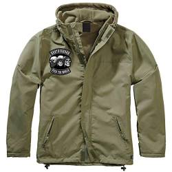 Spaß Kostet Männer Gefütterter Windbreaker Jacke mit Aufnäher Patch Brotherhood Größe S bis 7XL von Spaß Kostet