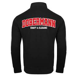 Spaß Kostet Männer Trainingsjacke mit Streifen Dobermann Kraft & Eleganz (mit Rückendruck) Größe S - 3XL von Spaß Kostet
