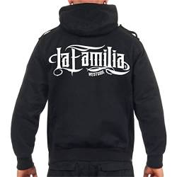 Spaß Kostet Männer Vintage Jacke mit Kapuze im Kragen La Familia Westside Skull Größe M - 5XL von Spaß Kostet