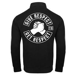 Spaß Kostet Männer und Herren Trainingsjacke mit Streifen La Familia Give Respect to get Respect Größe M - 3XL von Spaß Kostet