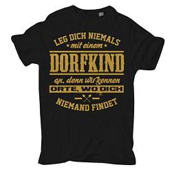 Spaß Kostet Übergrößen Herren Tshirt Dorfkind in Gold Größe 3XL - 8XL von Spaß Kostet