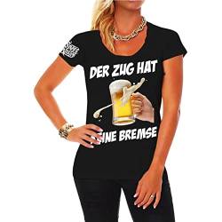 Tshirt Damen Bier Sprüche Der Zug hat Keine Bremse Größe XS - XXL von Spaß Kostet