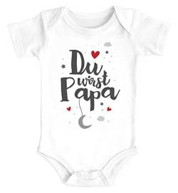 SpecialMe® Baby Body mit Spruch Du wirst Papa Ankündigung Schwangerschaft Geschenk werdender Vater Bio-Baumwolle weiß 3-6 Monate von SpecialMe