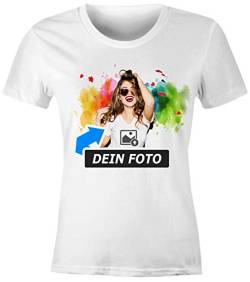 SpecialMe® personalisierbares Damen T-Shirt mit Foto Text, T-Shirt selbst gestalten & Bedrucken Lassen Foto-Geschenk Damen weiß M von SpecialMe