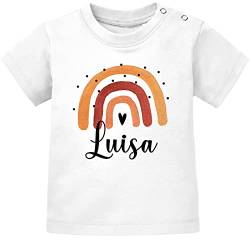 SpecialMe Baby T-Shirt mit Namen personalisiert, Motiv, Junge Mädchen Kurzarm Bio-Baumwolle Mädchen weiß 80/86 (10-15 Monate) von SpecialMe