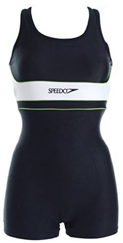 Damen Badeanzug Legsuit mit Bein, schwarz, moderner Schnitt für eine Gute Figur, perfekt für perfekt für Freizeit und Sport (38) von Spedo