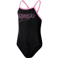 SPEEDO Kinder Badeanzug LOGO TSRP MSBK JF BLACK/PINK von Speedo