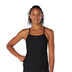 Speedo Damen U-Ausschnitt Tankini-Top, Sheen Black, Large von Speedo