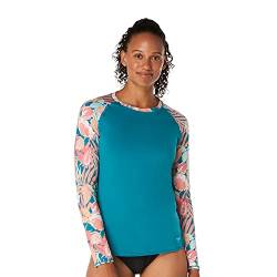 Speedo Damen Uv Bade, langärmlig, Rashguard Rash Guard Shirt, Deep Lake, Medium von Speedo