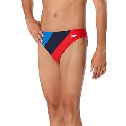 Speedo Herren Beachstar Eco Flex 5,1 cm Außennaht Badehose, Block High Risk Red, 34 von Speedo