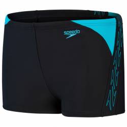 Speedo - Kid's Hyperboom Logo Splice Aquashort - Badehose Gr 128 schwarz von Speedo