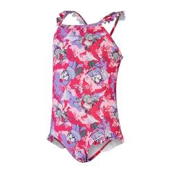 Speedo Mädchen Learn to Swim Printed Frill Thinstrap Badeanzug, Rosa/Violett, 4 Jahre von Speedo