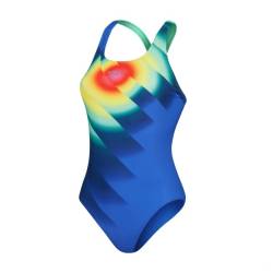 Speedo - Women's Placement Digital Powerback - Badeanzug Gr 36 blau von Speedo
