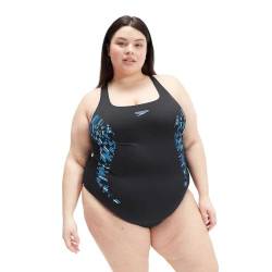 Speedo Women's Placement Medalist Plus Badeanzug, Schwarz, 44 DE von Speedo