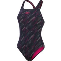 speedo® Badeanzug, schnelltrocknend, Medalist-Design, für Damen, schwarz, 42 von Speedo