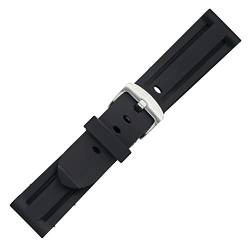 Speidel Ersatz-Uhrenarmband für Sportuhren in 20 mm, 22 mm, 24 mm und 26 mm, Schwarz 24mm von Speidel