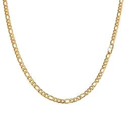 Speroto kette herren, halskette herren, figaro chain,hip-hop kette, silberkette, edelstahl kette(gold,6mm,55cm) von Speroto