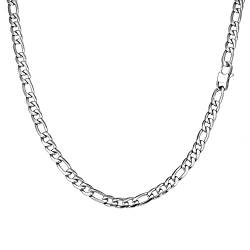 Speroto kette herren, halskette herren, figaro chain,hip-hop kette, silberkette, edelstahl kette(silber,10mm,60cm) von Speroto