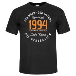 30 Geburtstag Mann, Jahrgang 1994 T-Shirt personalisiert, 30. Geburtstag Männer Geschenkidee, Geschenk zum 30er Geburtstag Mann, Witziges Tshirt mit Spruch, Mann Mythos Legendär, schwarz von Spicyshirts