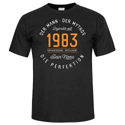 40 Geburtstag Mann, Jahrgang 1984 Geschenk, Shirt personalisiert für Geburtstag 40 Mann, 40. Geburtstag, lustige Geschenkidee 40er Herren Tshirt schwarz von Spicyshirts