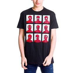 Elbenwald Marvel T-Shirt Spider-Man Emotions Brustprint für Herren schwarz - L von Spiderman