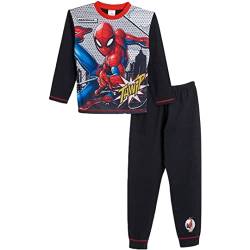 Offizielles Spider-Man-Schlafanzug-Set für Jungen, Comic-Stil, 4–10 Jahre, Schwarz , 134 von Spiderman