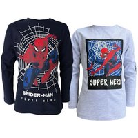 Spiderman Longsleeve 2x Spider Man Langarm T-Shirts Jungen Sweatshirts mit lizensiertem Print von Spiderman