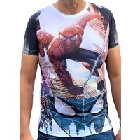 Spiderman Print-Shirt SPIDERMAN T-Shirt weiß Erwachsene + Jugendliche Slimfit S M L XL XXL von Spiderman